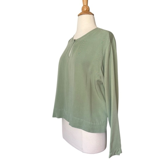 CUT LOOSE Pistachio Green Tencel 2 Piece Pants & Top Set Lightweight Lounge L - Picture 4 of 14